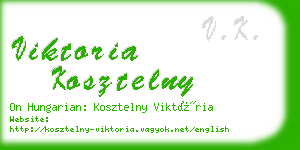 viktoria kosztelny business card